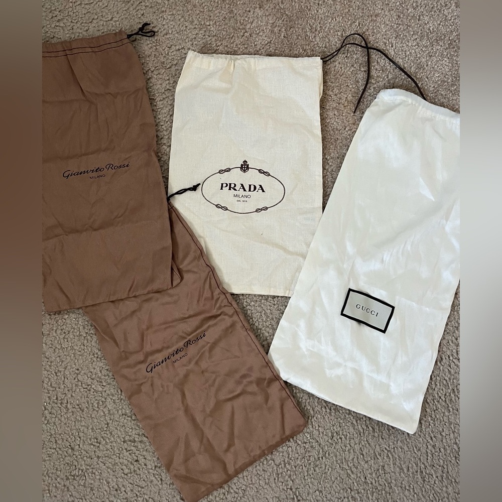 Small Prada and Gucci Dust Bags Set